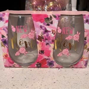 Sheffield Home New Mom Glasses - Pink and Gold